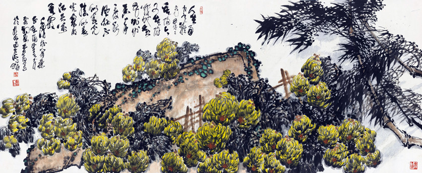 鲁石作品《秋菊》